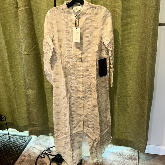 Sandstone Ikat Sheffield Shirt Dress TUCKERNUCK - Picture 7 of 9